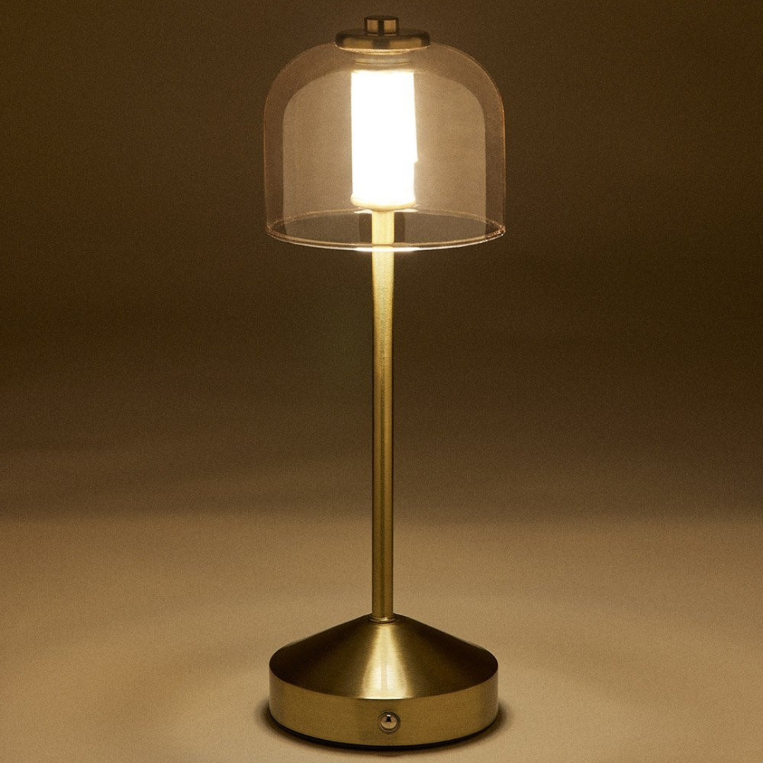 Ardela Wireless LED Table Lamp in Iron and Glass