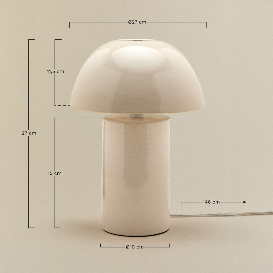 Kisvea Ceramic Table Lamp with Semi-Spherical Shade
