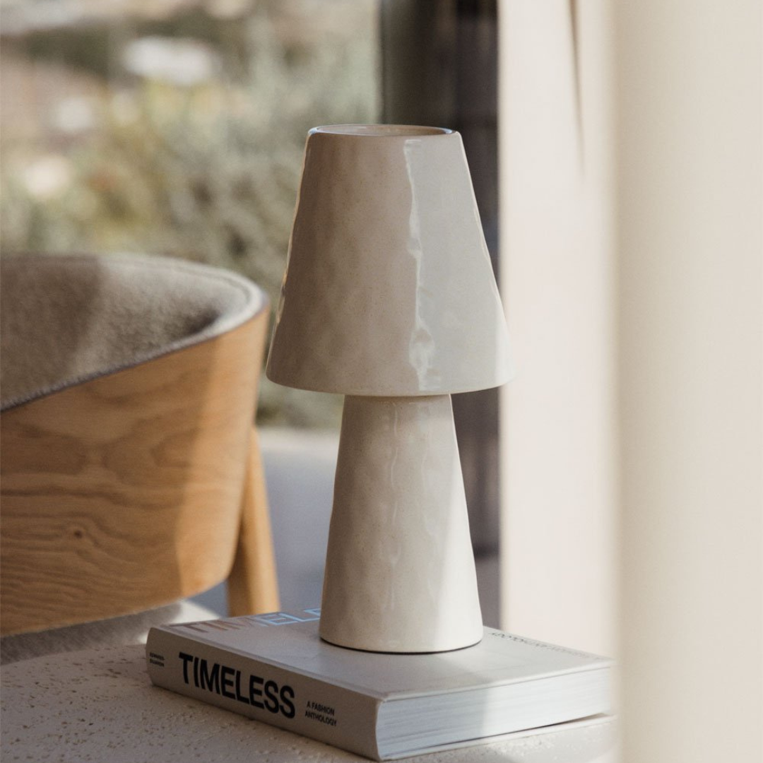 Portia Ceramic Table Lamp with Unique Light Play