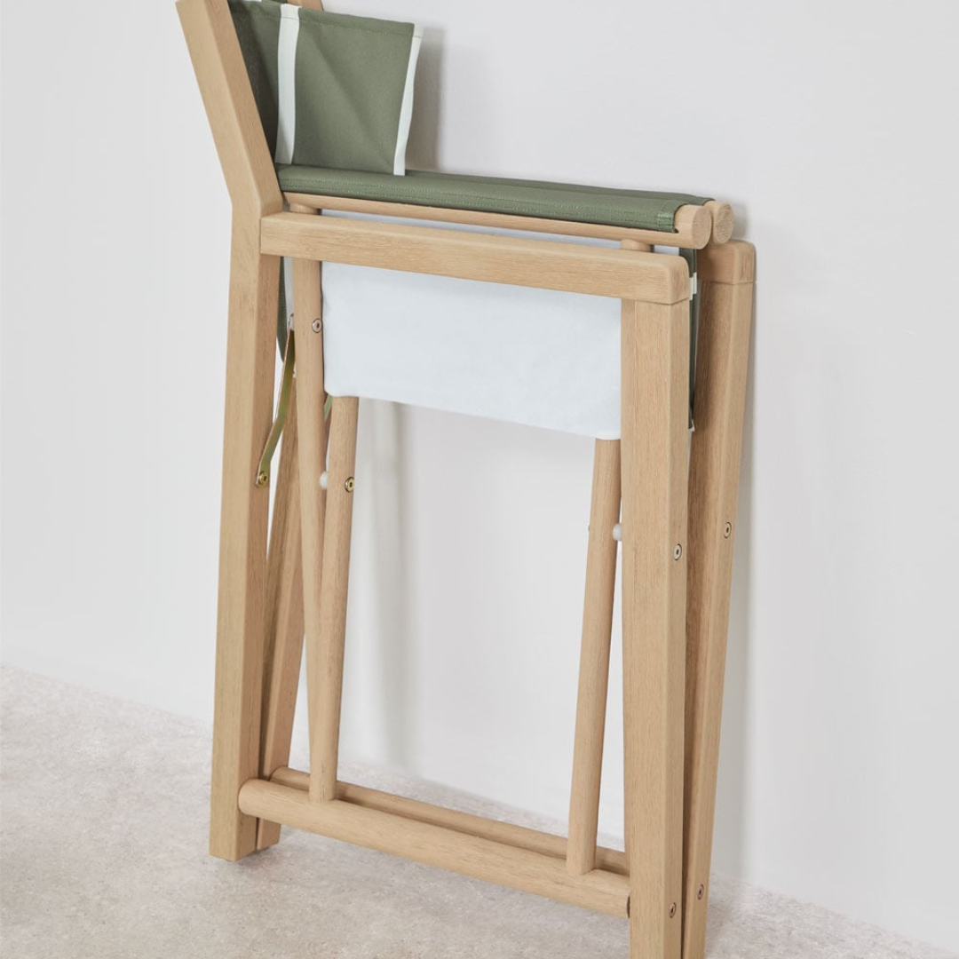 Rondônia Folding Garden Director's Chair in Acacia Wood