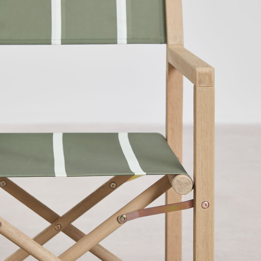 Rondonia Folding Director's Chair - Acacia Wood & Polyester