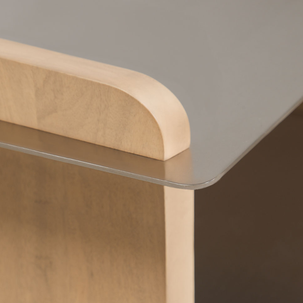 Tokyo Rectangular Bedside Table 55x40 cm in Mango Wood & Steel