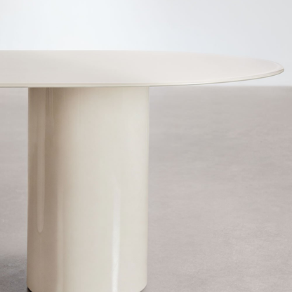 Asgri Oval Dining Table 220x110 cm – Tempered Glass & MDF