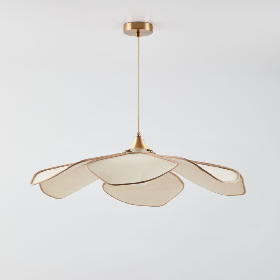 Benavid Ceiling Lamp Ø75 cm Linen Pendant Light