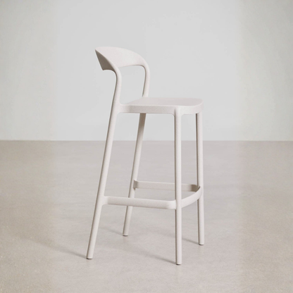Brenza Stackable High Stool - Polypropylene, Graphite Gray
