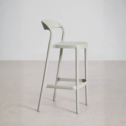 Brenza Stackable High Stool - Polypropylene, Graphite Gray