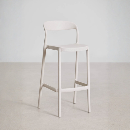 Brenza Stackable High Stool - Polypropylene, Graphite Gray