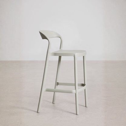 Brenza Stackable High Stool - Polypropylene, Graphite Gray