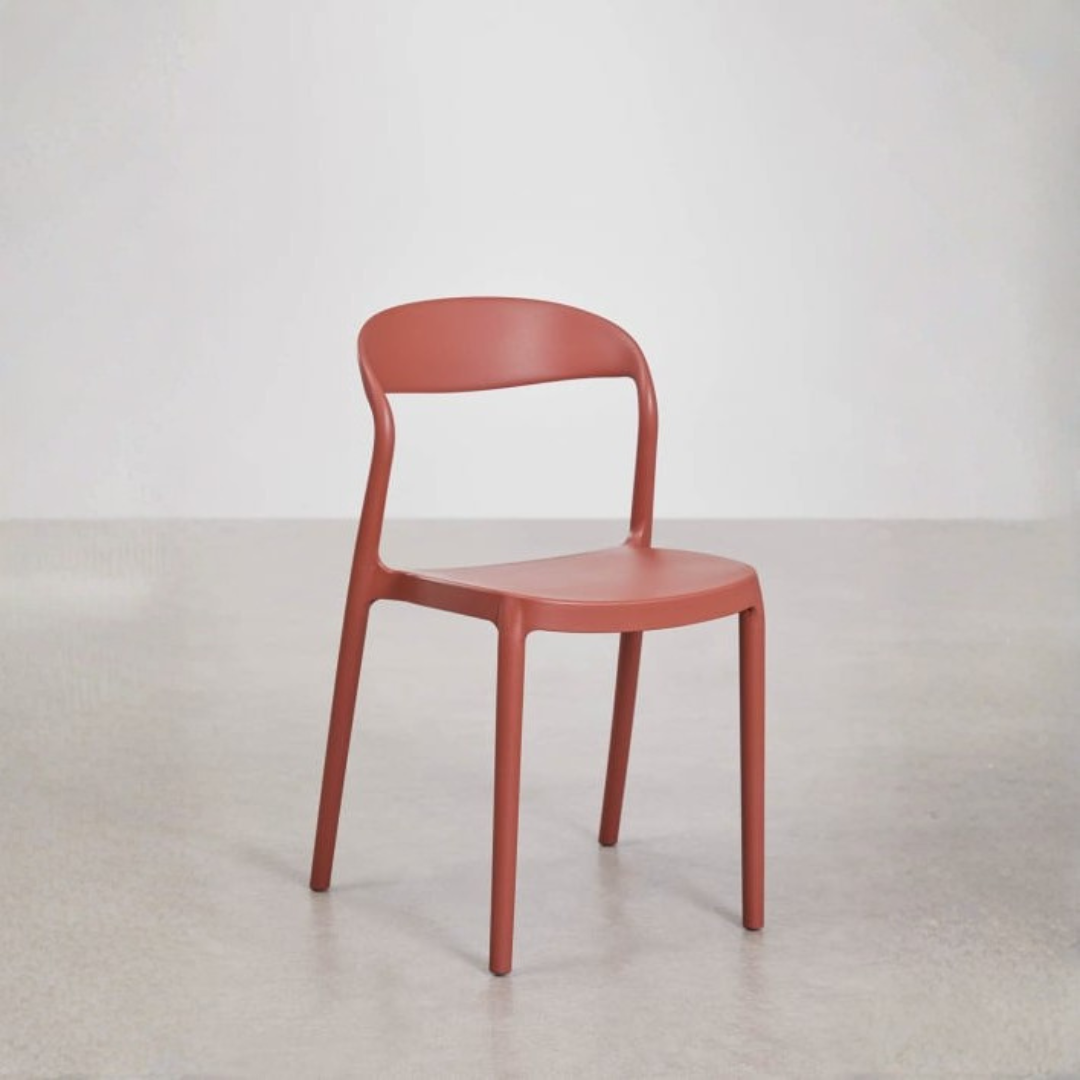 Brenza Stackable High Stool - Polypropylene, Graphite Gray