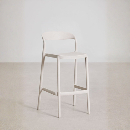 Brenza Stackable High Stool - Polypropylene, Graphite Gray