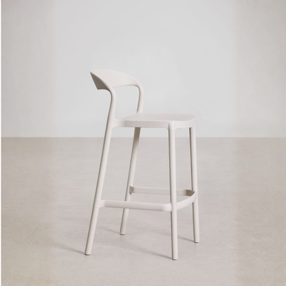 Brenza Stackable High Stool - Polypropylene, Graphite Gray