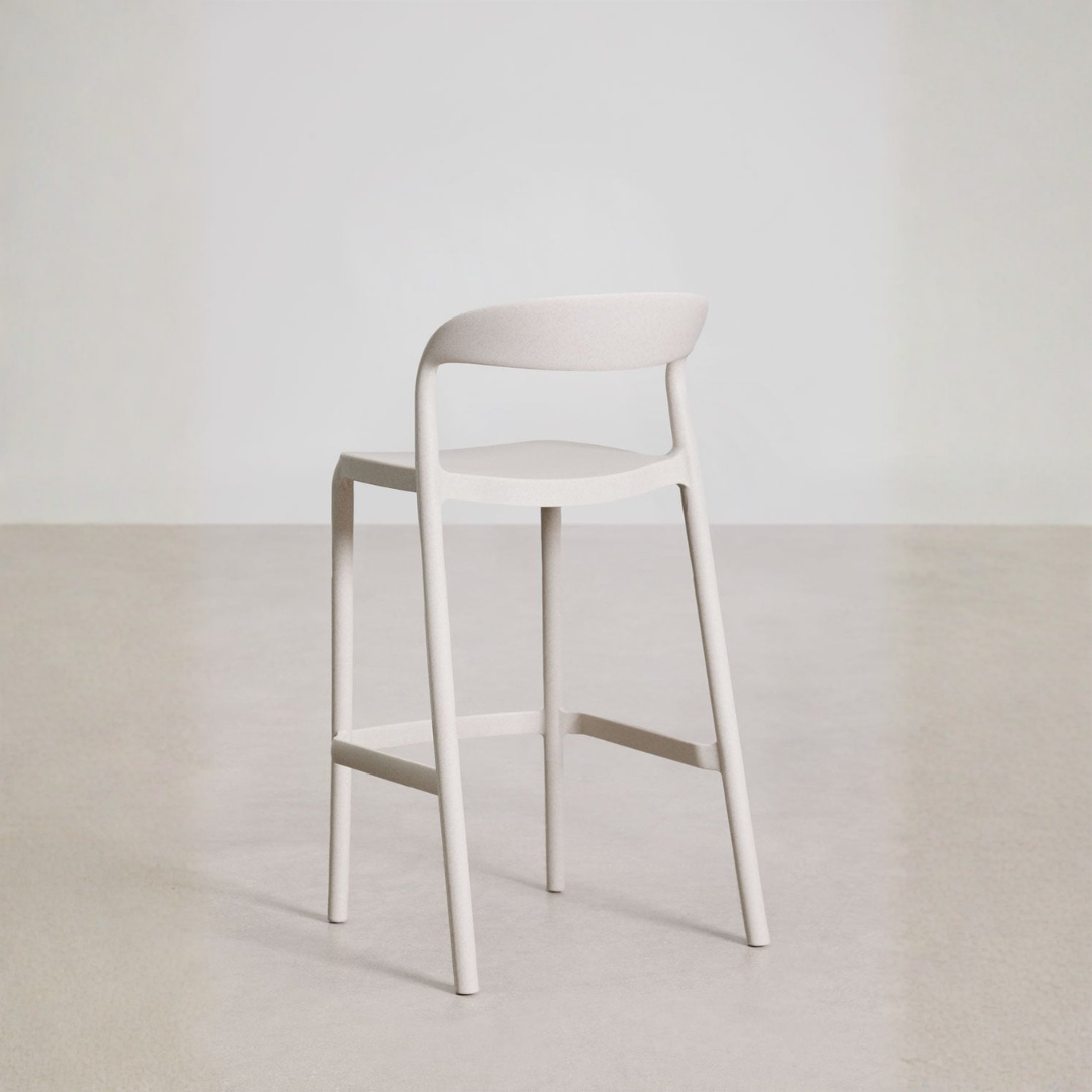 Brenza Stackable High Stool - Polypropylene, Graphite Gray