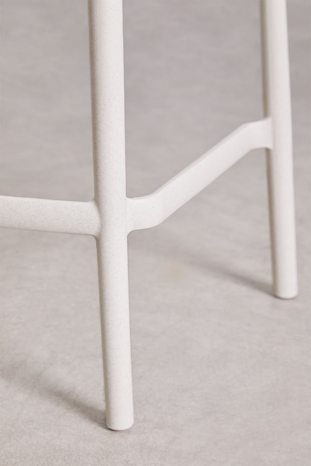 Brenza Stackable High Stool - Polypropylene, Graphite Gray