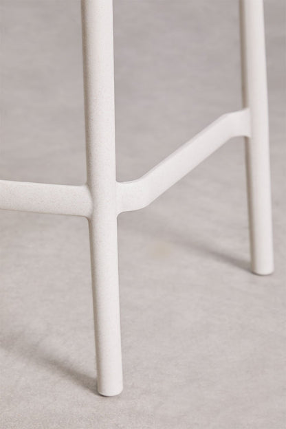 Brenza Stackable High Stool - Polypropylene, Graphite Gray