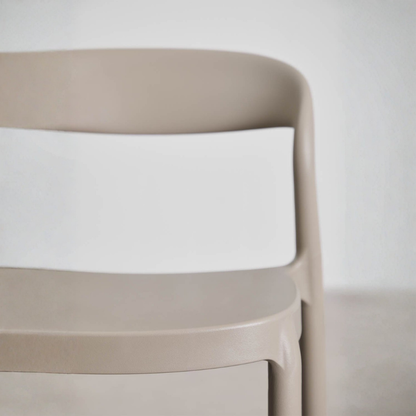 Brenza Stackable High Stool - Polypropylene, Graphite Gray