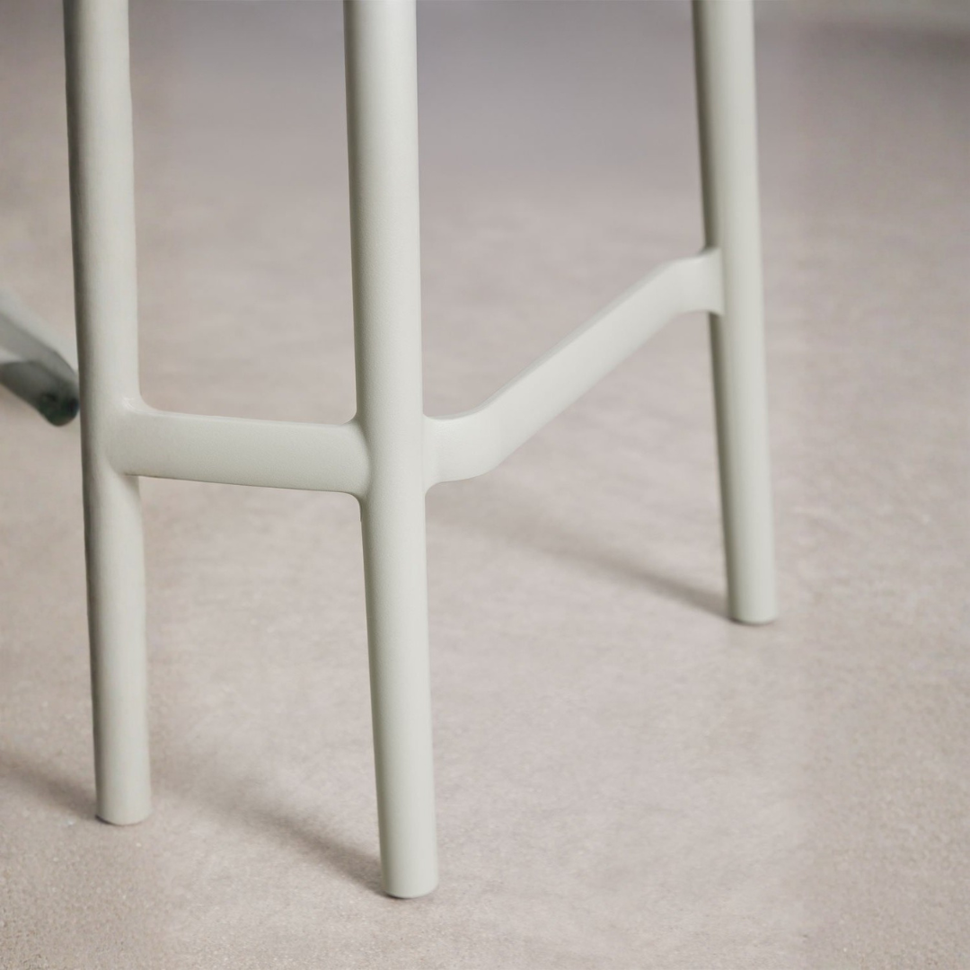 Brenza Stackable High Stool - Polypropylene, Graphite Gray