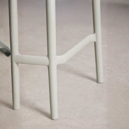 Brenza Stackable High Stool - Polypropylene, Graphite Gray
