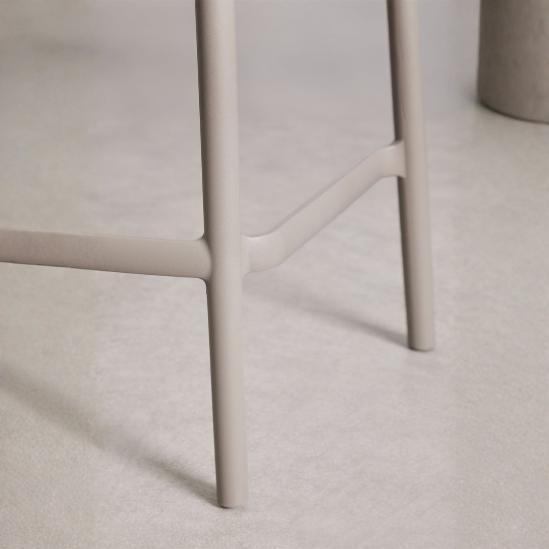Brenza Stackable High Stool - Polypropylene, Graphite Gray
