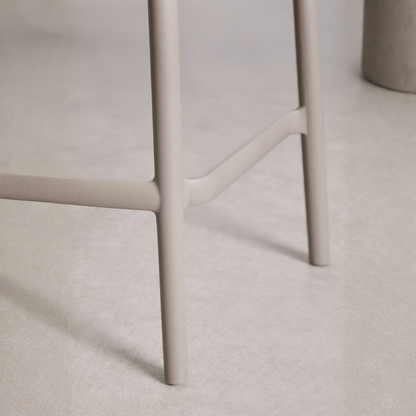 Brenza Stackable High Stool - Polypropylene, Graphite Gray