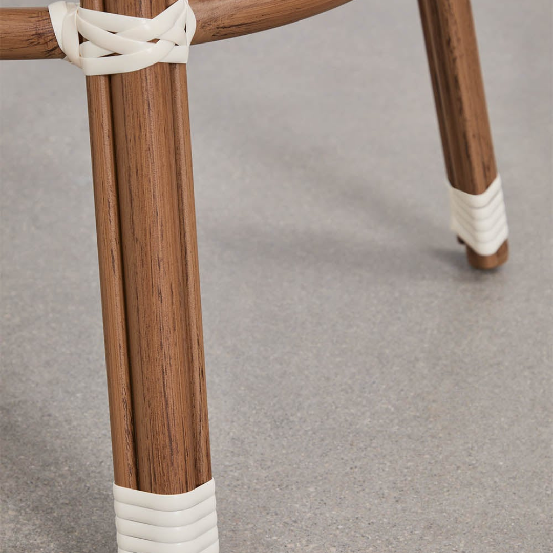 Brielle Bistro High Stool in Aluminum & Synthetic Rattan