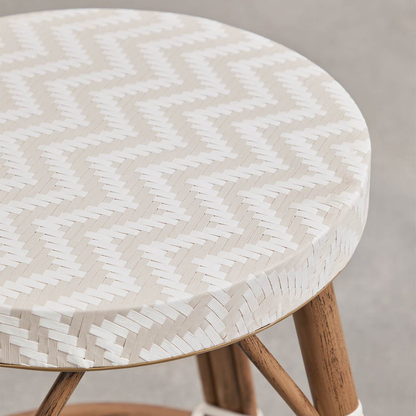Brielle Bistro High Stool in Aluminum & Synthetic Rattan