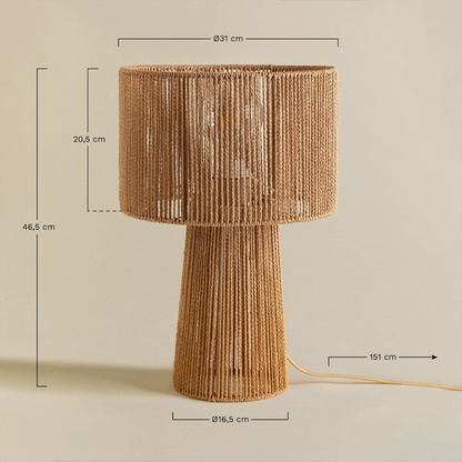 Carisa Braided Paper Table Lamp - E27 Socket