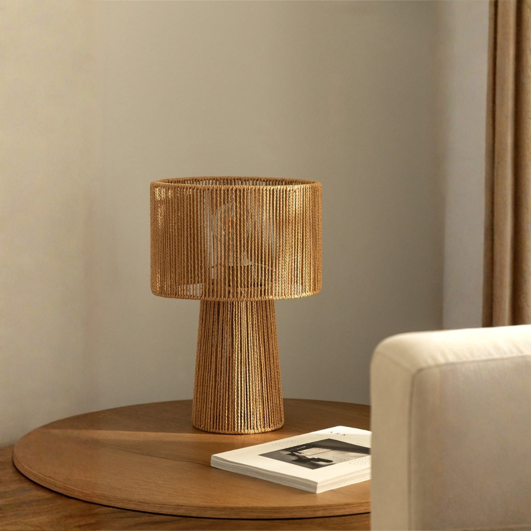 Carisa Braided Paper Table Lamp - E27 Socket