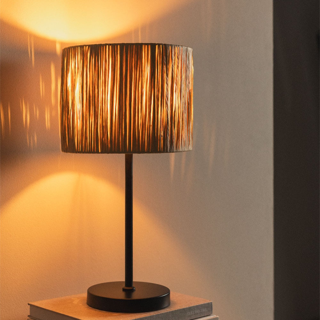 Cassandra Iron & Paper Table Lamp - E27 Socket