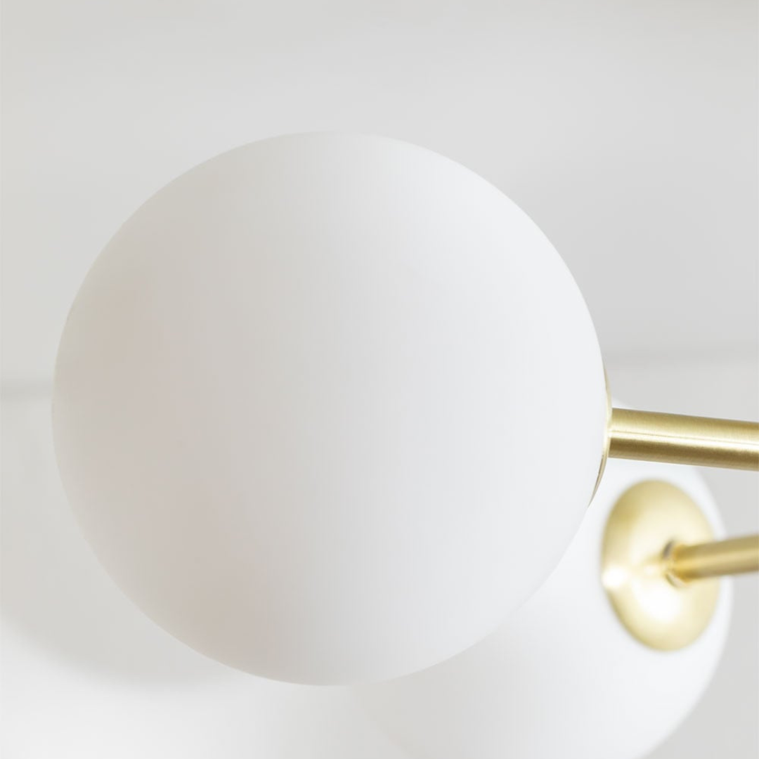 Castefi Iron Ceiling Lamp with 5 Glass Balls – Gold Finish