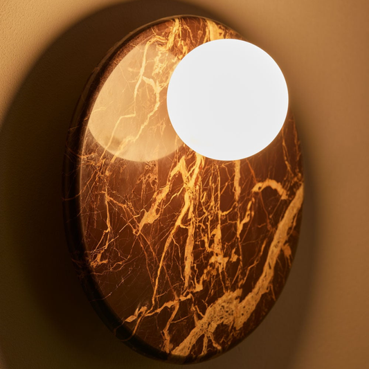 Conrad 30 cm Marble Wall Sconce with Crystal Ball