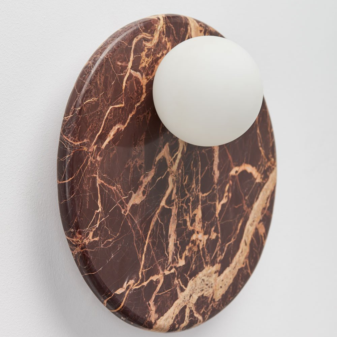 Conrad 30 cm Marble Wall Sconce with Crystal Ball