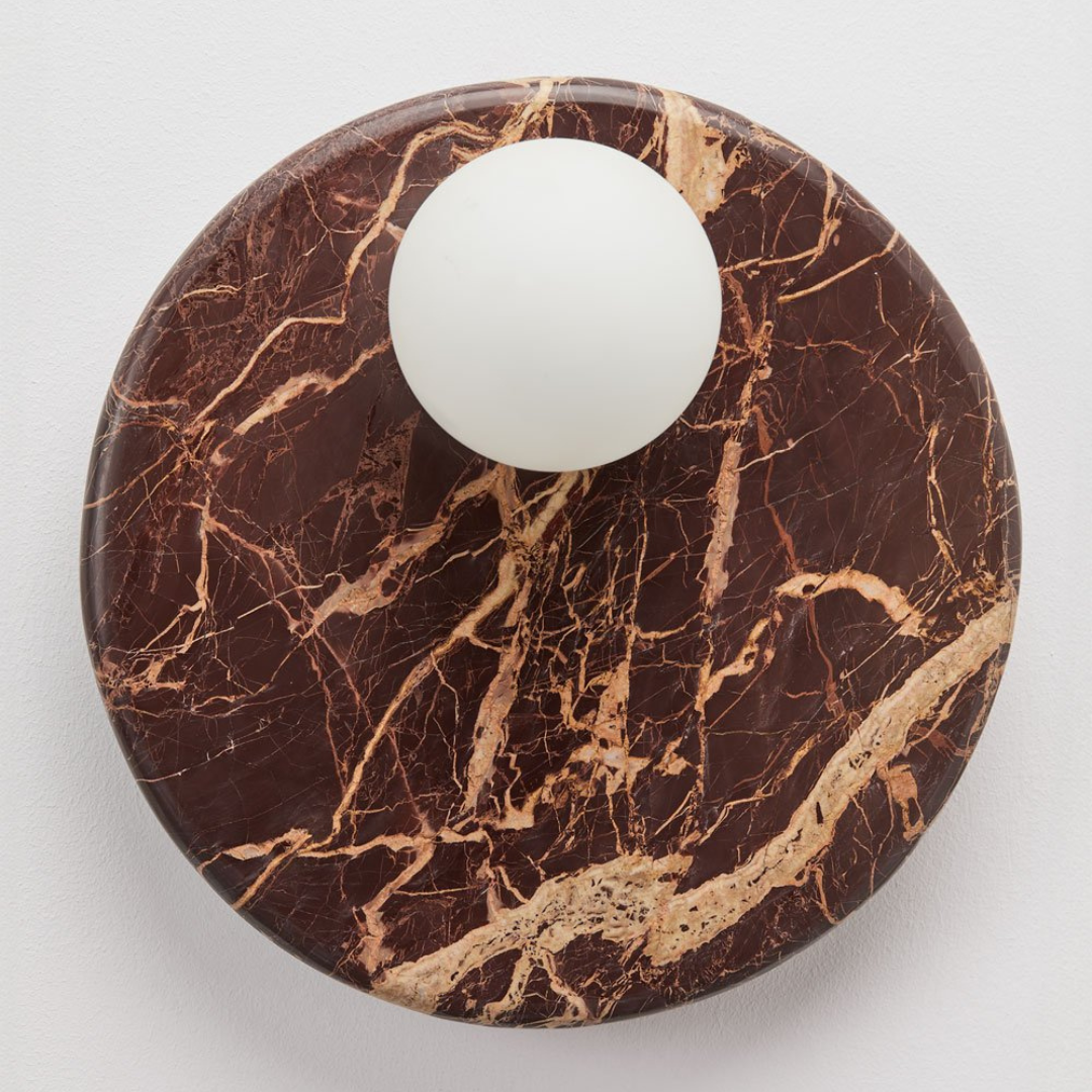Conrad 30 cm Marble Wall Sconce with Crystal Ball