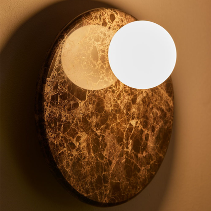Conrad 30 cm Marble Wall Sconce with Crystal Ball
