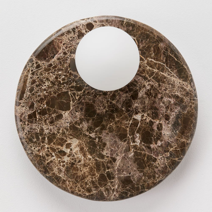 Conrad 30 cm Marble Wall Sconce with Crystal Ball