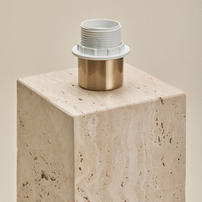 Davise Travertine Table Lamp Base - E27 Socket