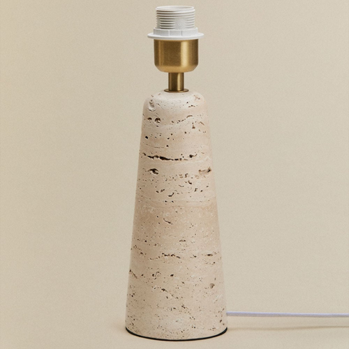 Davise Travertine Table Lamp Base - E27 Socket