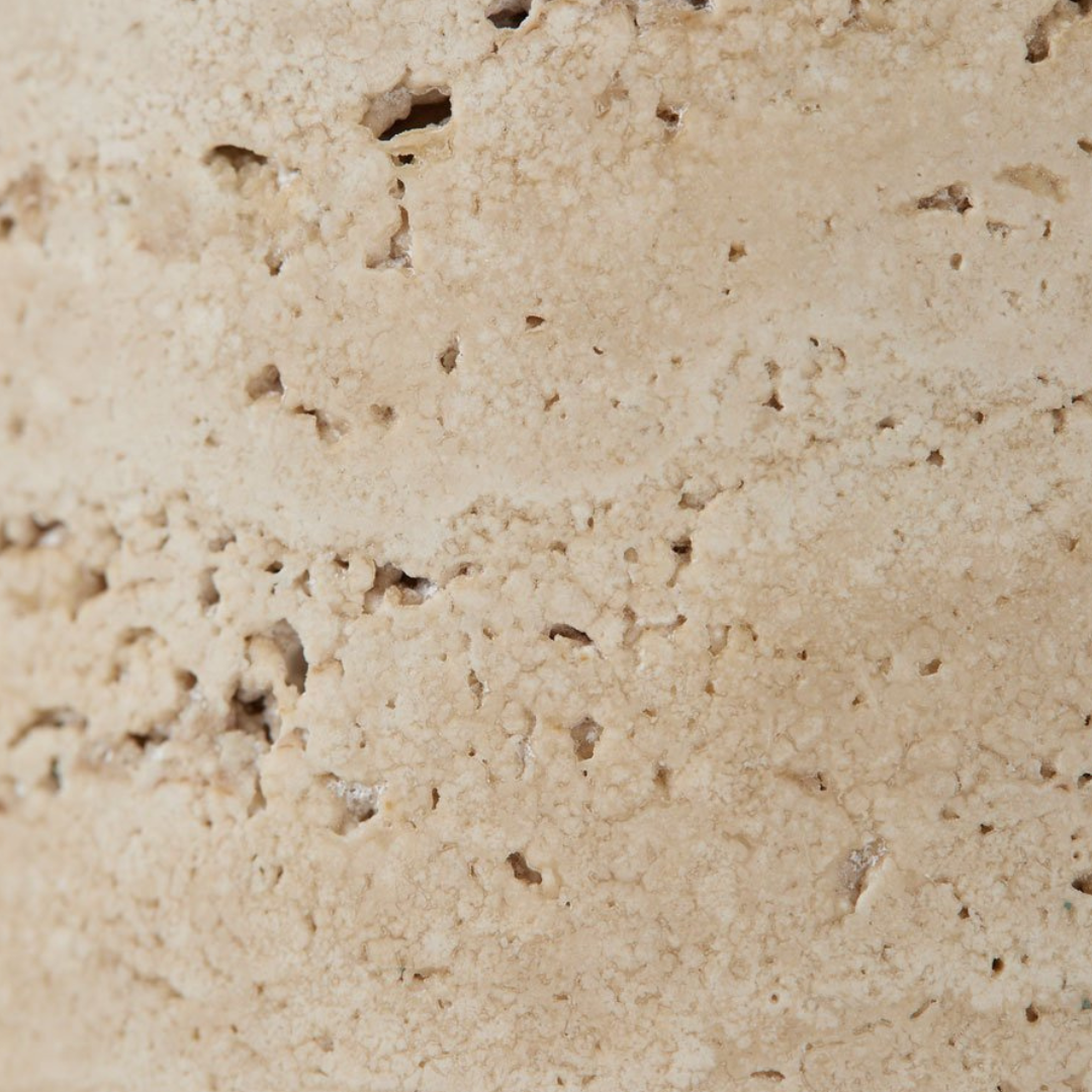 Davise Travertine and Wood Wall Sconce