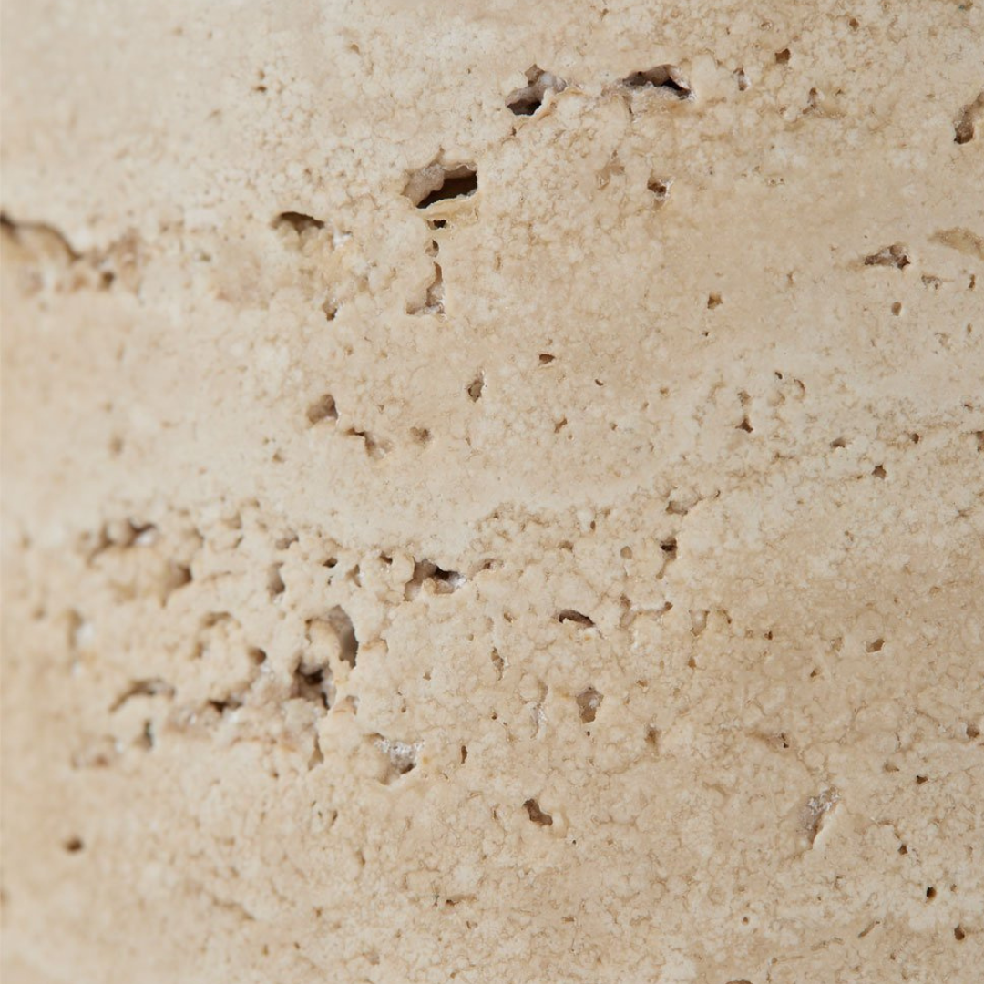 Davise Travertine and Wood Wall Sconce