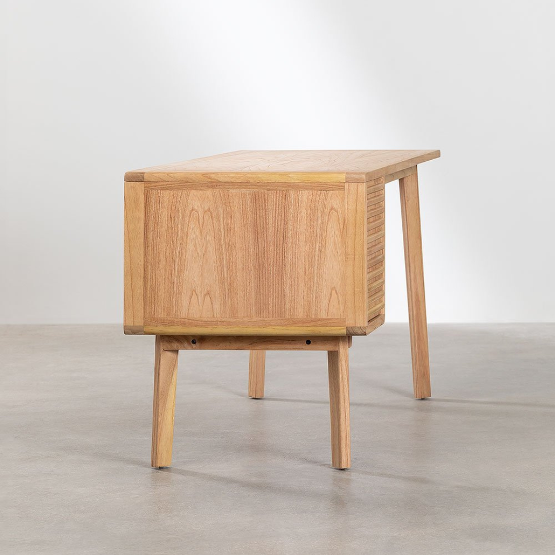 Deleyna Wooden Desk 125x60 cm in Mindi Wood