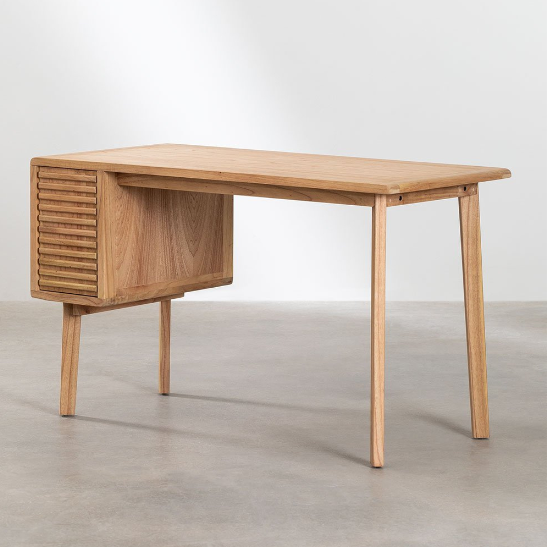 Deleyna Wooden Desk 125x60 cm in Mindi Wood