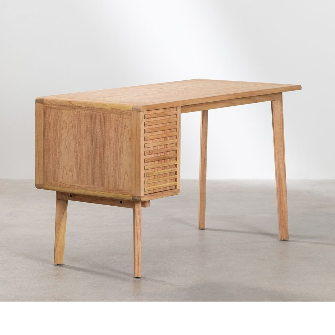 Deleyna Wooden Desk 125x60 cm in Mindi Wood