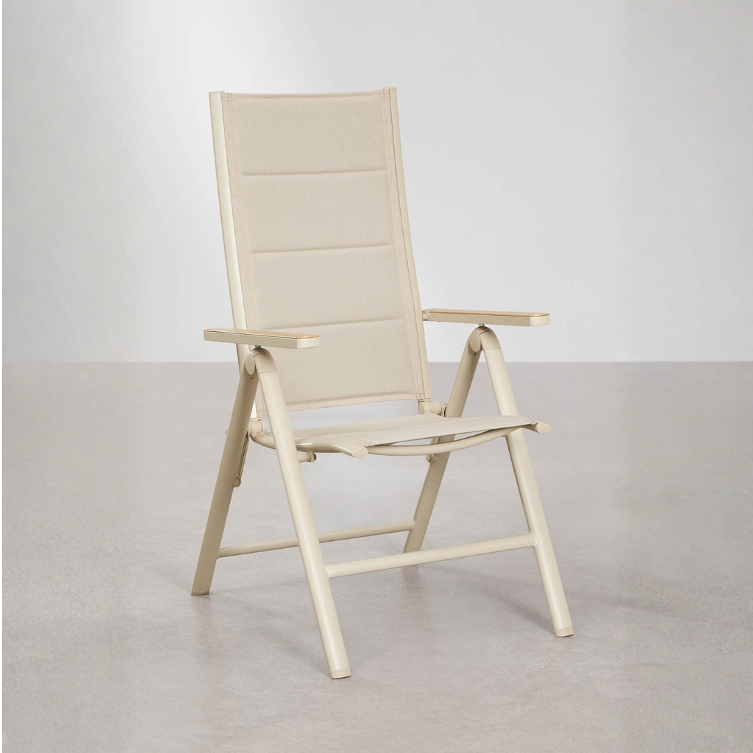Elide Reclining & Folding Garden Chair with Aluminum Armrests