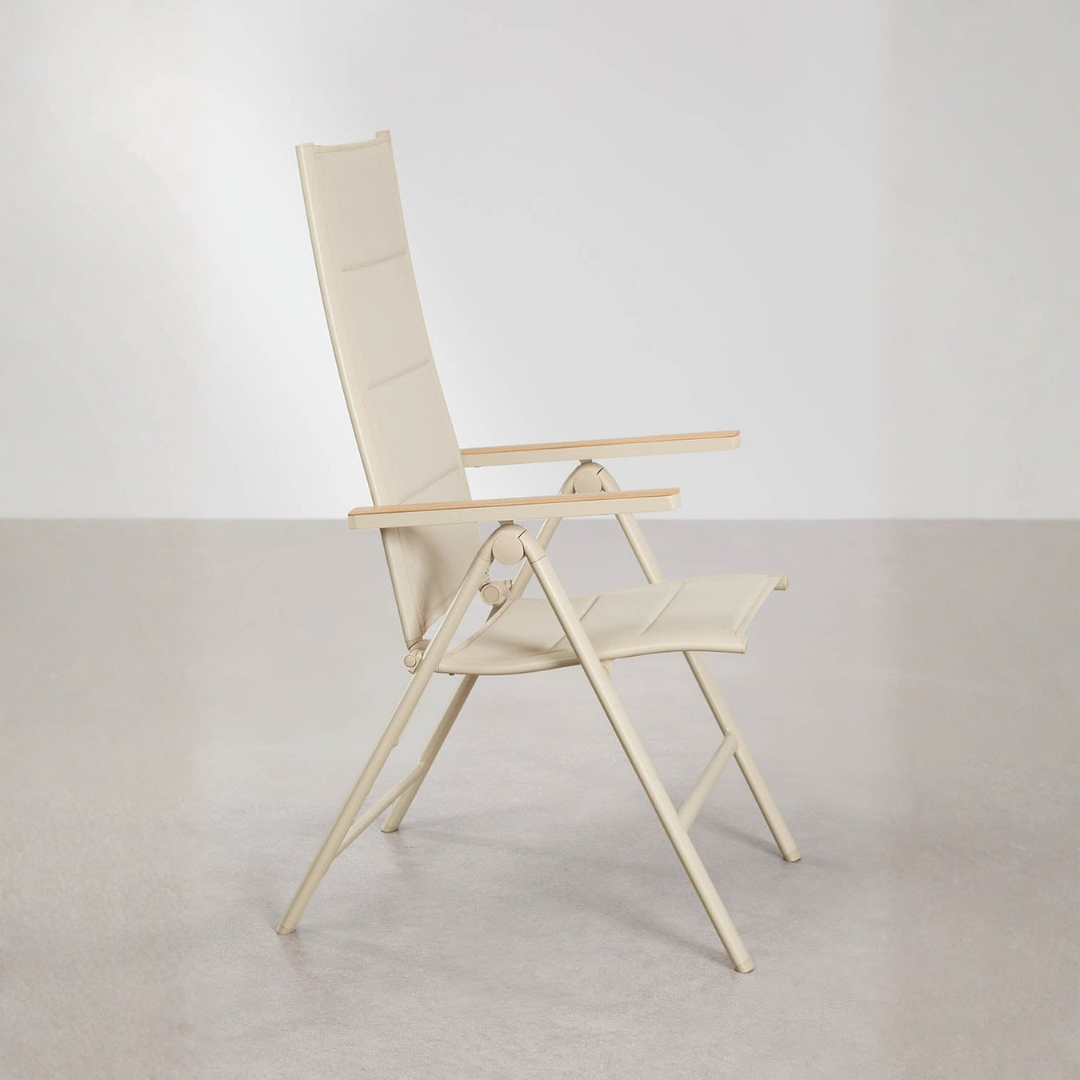 Elide Reclining & Folding Garden Chair with Aluminum Armrests