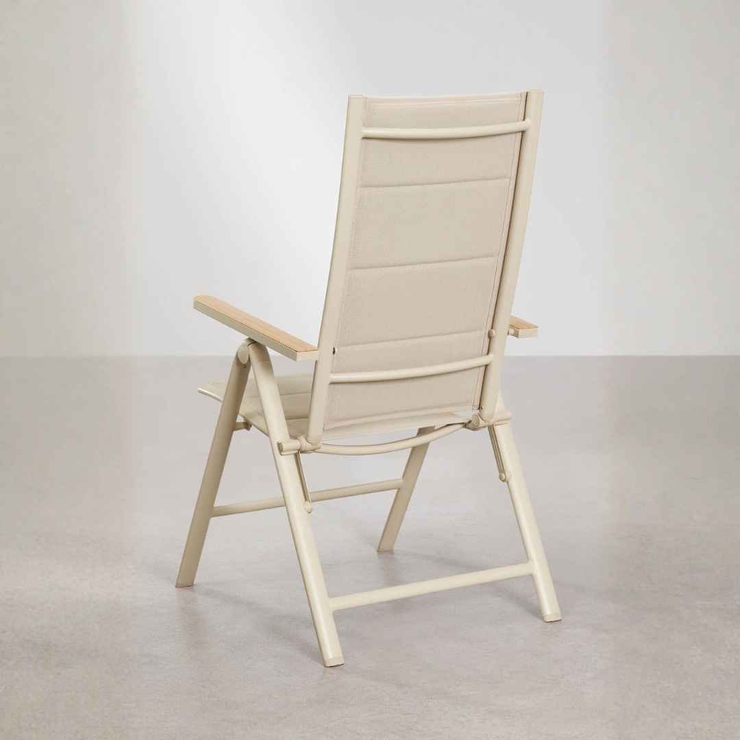 Elide Reclining & Folding Garden Chair with Aluminum Armrests