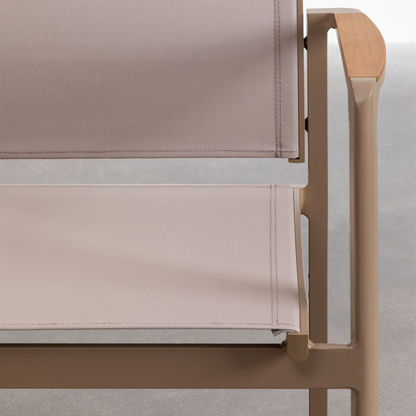 Elvira Stackable Garden Chair with Armrests in Aluminum