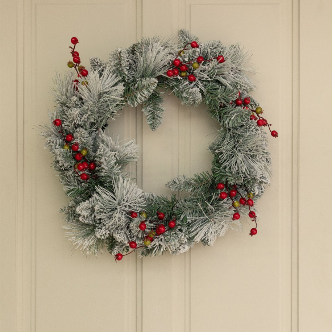 Gaela 60cm Christmas Wreath with LED Lights