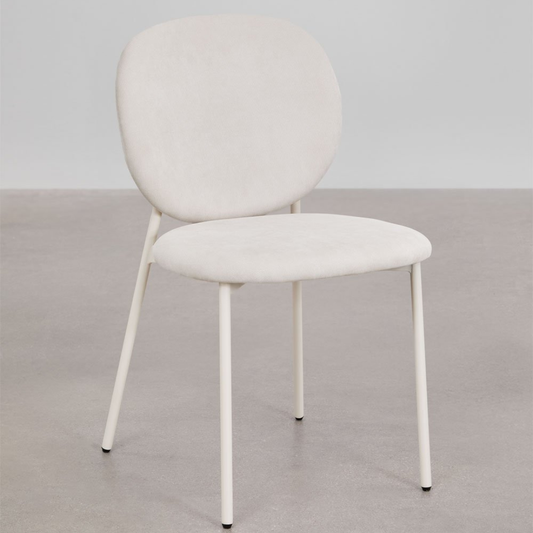 Gloriel Upholstered Stackable Dining Chair with Iron Frame