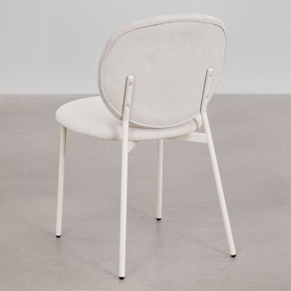Gloriel Upholstered Stackable Dining Chair with Iron Frame