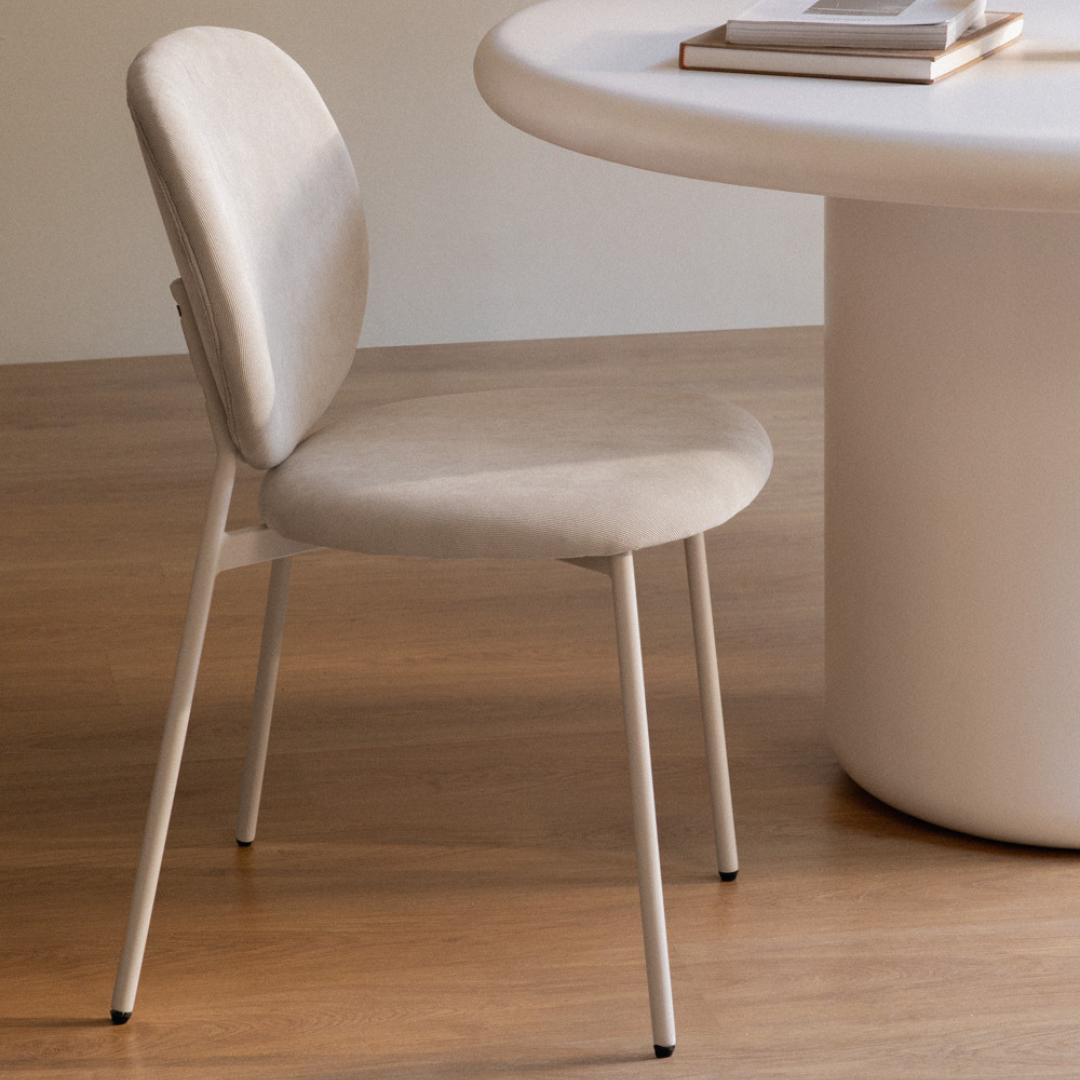 Gloriel Upholstered Stackable Dining Chair with Iron Frame
