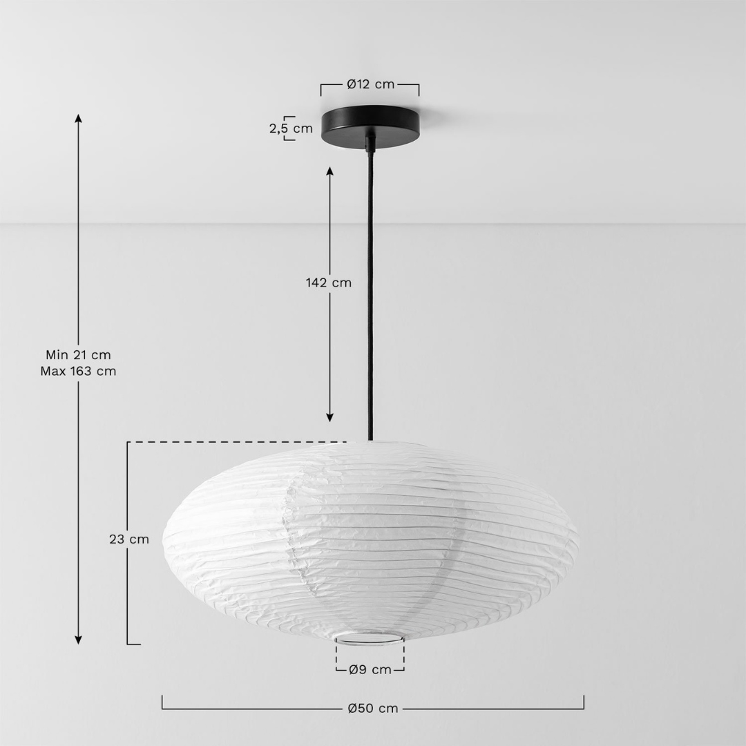 Gogian Rice Paper Hanging Ceiling Lamp - E27